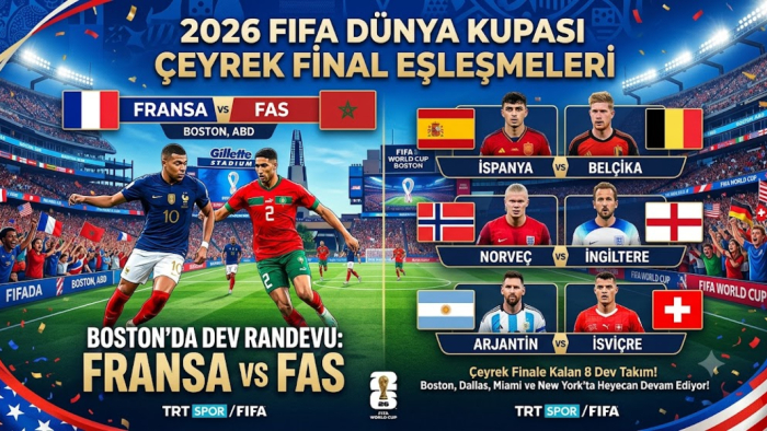 2026 DÜNYA KUPASI’NDA DEVLER MATRİSİ: ÇEYREK FİNAL EŞLEŞMELERİ RESMEN BELLİ OLDU!