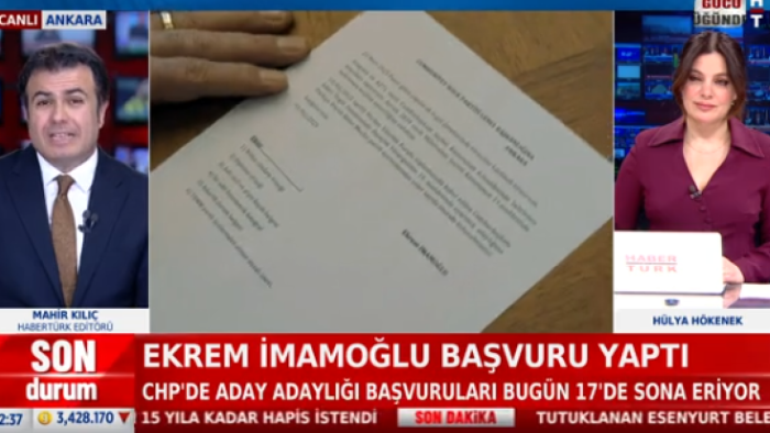 İmamoğlu, CHP'nin Cumhurbaşkanı Adayı Olmak İçin Resmi Müracaatını Yaptı